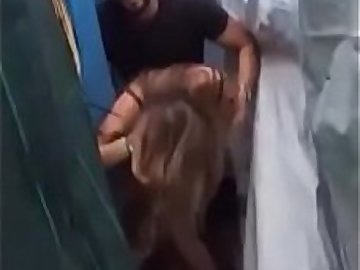 Horny couple Caught fucking