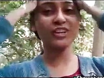 Cute Indian Flashers Her Tits Outside