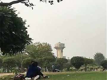 Indian teen lover kissing in park