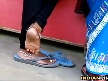 Indian Feet And Soles Teasing In Public