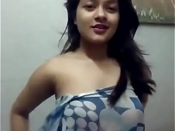 Sexy Indian girl showing her boobs