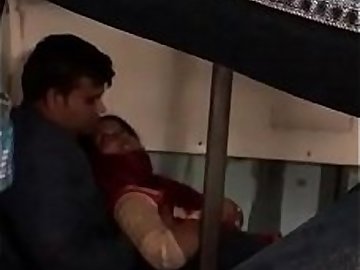 Honeymoon desi couple in train