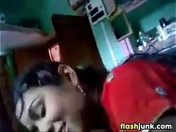 Indian Flashes Her Tits And Plays With A Cock