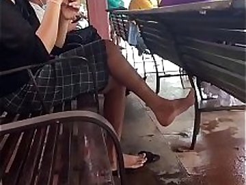 Clean and sexy foot on foot rubbing