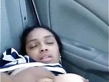 Horny Indian Masturbating In Car With Her Boyfriend