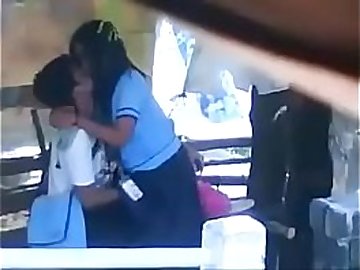 school students smooching kissing outdoor sex mms