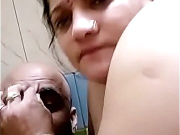 Horny Indian Wife Nude Dance and Huby Boob sucking with Clear Hindi Audio