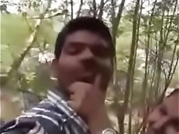 Cute Indian lover having sex at park