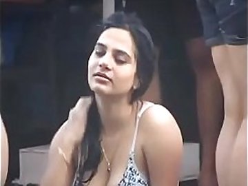 Indian boobs  at water park